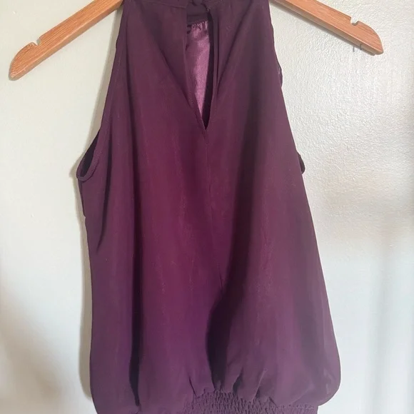 Chic Plum Ruffle Blouse - Picture 5 of 6